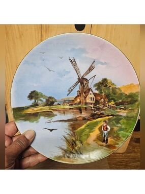 Vintage Antique H. Wehinger & Co. Handpainted Porcelain Wall Plate